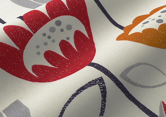 Flower Power, Scarlet - Roman Blind - Image 4